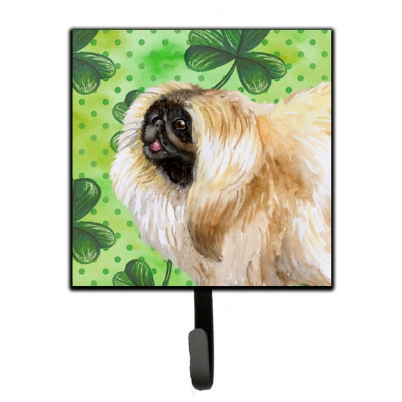Pekingese St Patricks Leash or Key Holder Green
