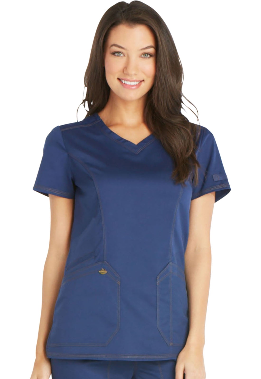 Dickies Dickies Essence Scrubs Top for Women VNeck DK803, S, Navy