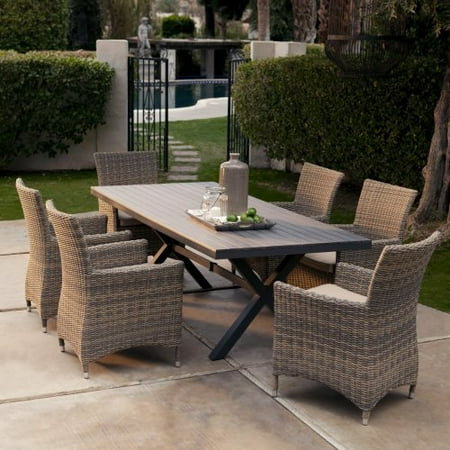 Belham Living Bella All Weather Wicker Patio Dining Set - Seats 6