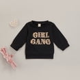 thumbnail image 2 of Toddler Baby Girls Letters Print Sweatshirt Crewneck Pullover Top Long Sleeves Outfit Fall Clothes, 2 of 7