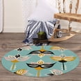 thumbnail image 5 of Teppich Homes Geometric Contemporary Handmade Blue Floral Area Rug, 12' x 12', Handmade, 5 of 8