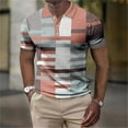 thumbnail image 5 of Fashion Men'S Polo Striped Plaid Print Vintage Men'S Clothing High-Quality Top Street Casual Short Sleeved Loose Oversized Shirt, 5 of 6