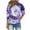 Purple, variant on IROINNID Hoodie for Women Long Sleeve Casual Tie-Dye Pullover Loose Fit Tunic Fall Tops Hoodie,Hot Pink