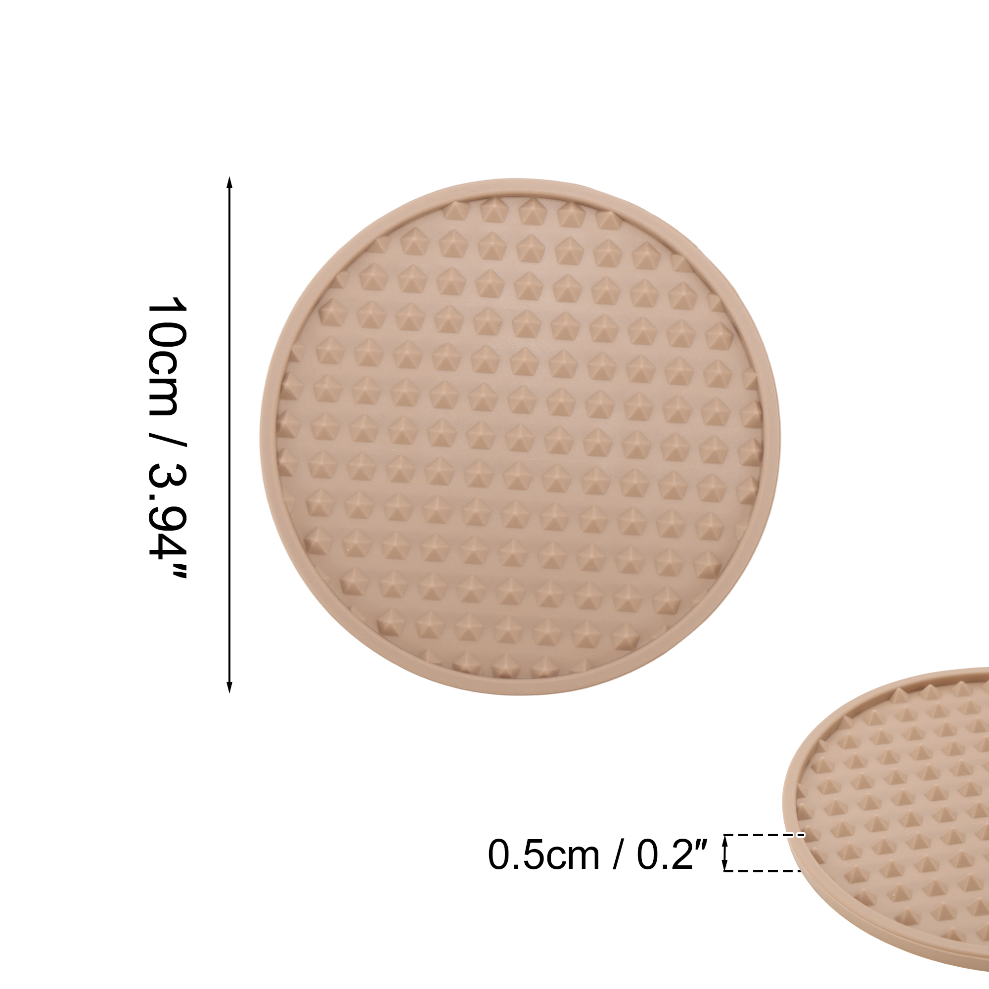 Unique Bargains Water-repellent Pyramid Design Drink Coaster Set Pink