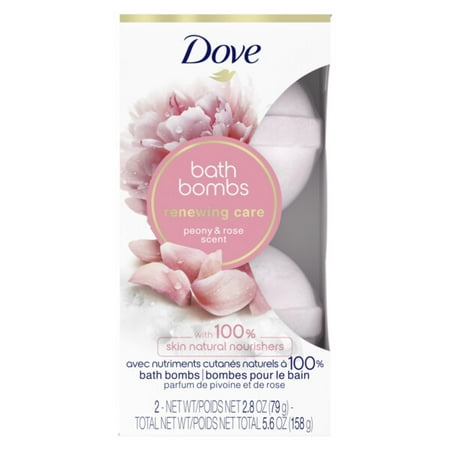 Dove Nourishing Secrets Bath Bombs Peony and Rose, 2.8 oz, 2 Ct