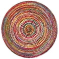 thumbnail image 2 of KH Handloom Handmade Hand Braided Pure Cotton Carpet for Living Room, Jute Round Floor Mat, Rugs for Living Room, Jute Centre Table Carpet, Home Decore Rug, 2 of 5