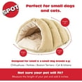thumbnail image 3 of Ethical Pet Sleep Zone Cuddle Cave Tan 22 inch  Plush Faux Suede Pet Bed, 3 of 8