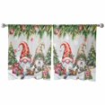 thumbnail image 6 of Grey Christmas Sheer Curtains 45 Inch Length 2 Panels Set, Semi Transparent Voile Rod Pocket Curtains for Living Dining Room Bedroom Drapes Gnomes Xmas Tree Snowflake Gifts, 6 of 8