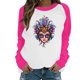 thumbnail image 2 of Xuyuer Mardi Gras Shirts for Women Shirt Funny Mask Graphic Tee Carnival Long Sleeve Shirt V Neck Top, 2 of 6