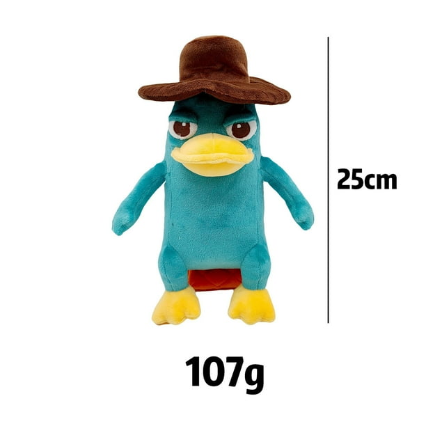 Peluche de Perry el Ornitorrinco, juguete de peluche de ornitorrinco para fanáticos de los dibujos animados, hermoso ornitorrinco de 25 cm, almohada suave para la decoración de la habitación de lo