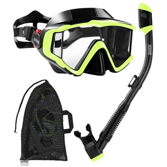 Equipo de Snorkel Aegend Seco para Adultos/Jóvenes/Niños
