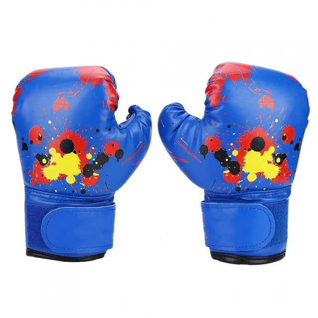 Guantes de boxeo para bebés, niñas y niños, para entrenamiento de boxeo, color azul