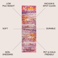 thumbnail image 4 of JONATHAN Y CTP102B-28 Contemporary POP Modern Abstract Brushstroke Pink/Cream 2 ft. x 8 ft. Runner Rug, 4 of 10
