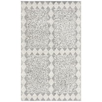 SAFAVIEH Natura Raleigh Geometric Area Rug, Black/Ivory, 8' x 10'