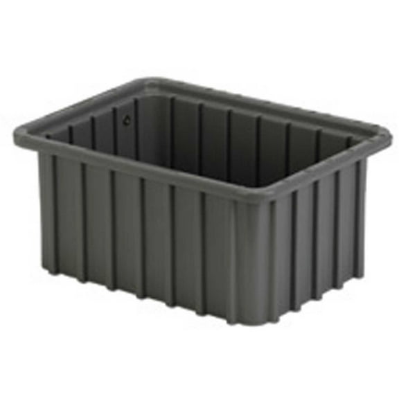 LEWISBins Divider Box, 10-13/16" x 8-5/16" x 5", Gray, Lot of 8