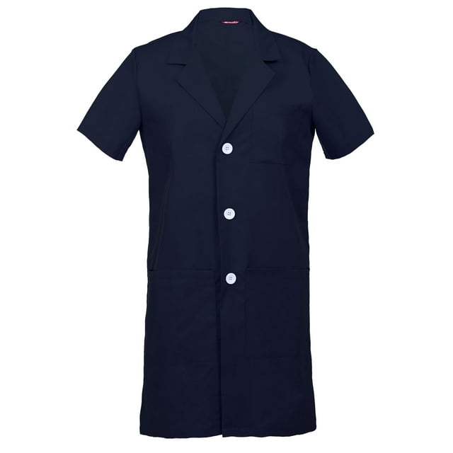 Men's Short Sleeves Lab Coat Laboratory Doctor Workwear