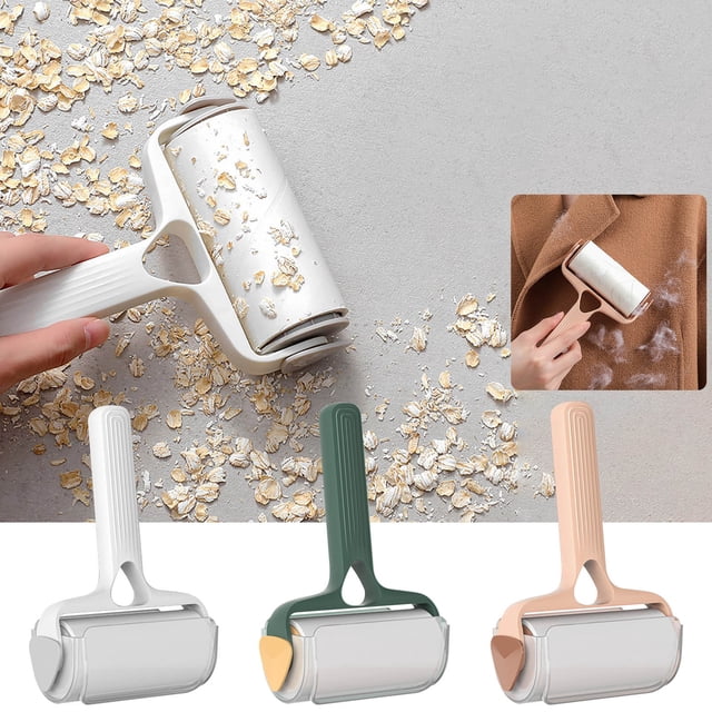 Fiudx Rodillo Depilatorio, Cubierta Transparente Antipolvo, Doble Poder de Adherencia, Cabezal de Cepillo de 10 Cm de Ancho, Núcleo Desgarrable, Fácil de Guardar, para Uso Doméstico (1 Juego)
