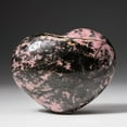 thumbnail image 1 of Polished Imperial Rhodonite Heart from Madagascar (400 grams), 1 of 3