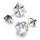 thumbnail image 5 of Pendientes de acero inoxidable con circonitas de seis garras para hombres y mujeres, pendientes pequeños con hebilla de mariposa sencilla, pendientes con clavos en forma de hueso en la oreja, 5 of 5