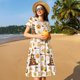 thumbnail image 4 of Balery Cute Bee Honey Jar Hive Bear Vestidos sueltos de manga corta para mujer, vestidos de verano 2025, vestidos casuales de corte A con vuelo., 4 of 6