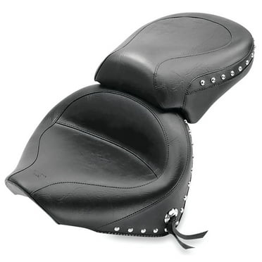 Mustang 2-Piece Wide Studded Black Touring Seat (75910)