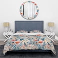 thumbnail image 3 of Designart "Soft Boho Fronds II" Pink Floral Bedding Covert Set - Cottage Bed Set With 2 Shams, 3 of 5