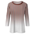 thumbnail image 4 of Birdeem T-Shirts à Manches 3/4 pour Femmes T-Shirt Imprimé Mode Blouse à Manches 3/4 Col Rond Hauts Décontractés T-Shirts à Manches 3/4 pour Femmes, 4 of 5