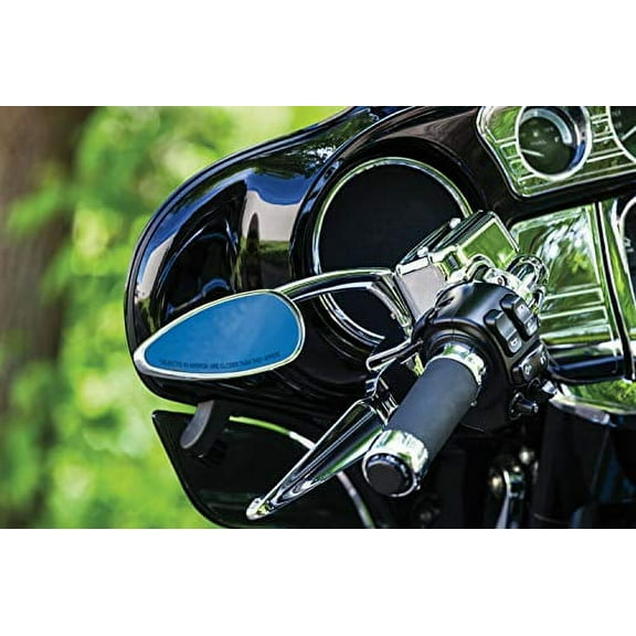 Kuryakyn 1707 Motorcycle Handlebar Accessory: Teardrop Rear View Side Mirro
