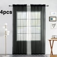 thumbnail image 2 of Cortinas SpaceDresser, color negro transparente, 4 paneles, 140 x 137 cm, poliéster, 2 of 7