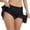 02_Black, variant on HNMKIU Women's Mid Waisted Bikini Bottoms Swim Briefs Stretch Tights Culottes Swim Shorts 01_Black,L