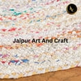 thumbnail image 5 of Jaipur Art And Craft Ivory Handmade Boho Reversible Pure Cotton Area Rug Decorative Floor Carpet Rug Size - (10x14 Sq Feet), (120x168 Inches), (300x420 CM), 5 of 5