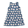 thumbnail image 4 of Girls Dress Baseball Sleeveless Dress for Girls Hem A-Line Casual Sundress, 4 of 7