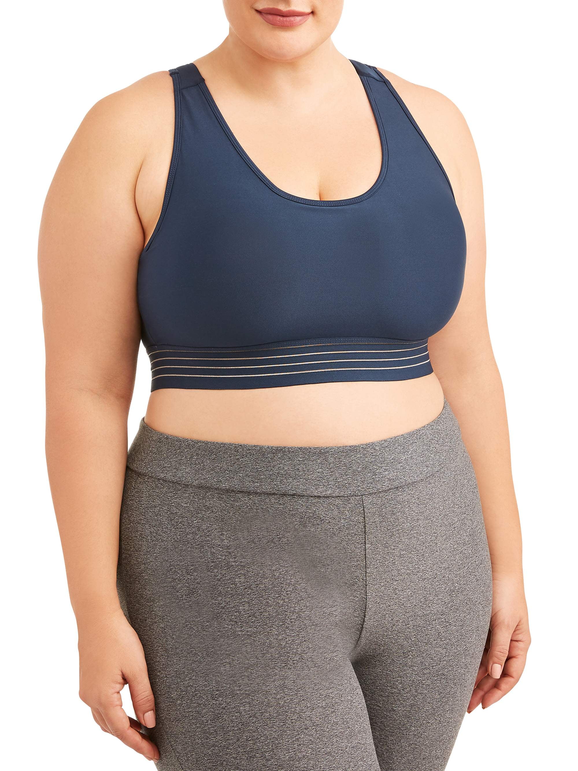 Women's Plus Size Medium Impact Stripe It Sports Bra