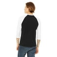 thumbnail image 2 of Bella + Canvas Unisex 3/4-Sleeve Baseball T-Shirt, 2 of 3