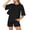 Black, variant on Women' Two Piece Lounge Set Oversized Boxy T-shirt Casual Short Sets Summer Travel Matching Set 2026 Fashion