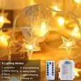 thumbnail image 2 of Brightown Star String Lights Battery Operated - 17 ft 50 LED Star Fairy String Lights with Remote and Timer, 8 Modes Waterproof for Bedroom Tent Loft Bed Patio Party Wedding Decor, Warm White, 2 of 7