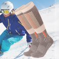 thumbnail image 3 of Cmfcve Men's Wool Thermal Ski Socks Over-The-Calf Full Cushion Winter Snowboard Socks Sthick Hiking Socks, 3 of 7