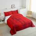 thumbnail image 4 of Erosebridal Ensembles de Couettes de Gymnastique Format Simple, Couettes et Duvets Rouges, Décor Sportif Moderne, Super Douillet 2 Pcs, 4 of 8