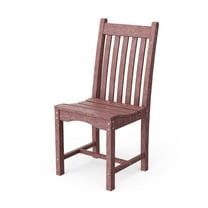 Wildridge Classic Dining Side Chair, Cherrywood - Outdoor Weather Resistant Recycled Plastic Furniture for Patio
