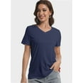 thumbnail image 6 of Women's Ultra-Soft V-Neck Short Sleeve T-Shirt - Casual Comfort Fit Tee, 6 of 6