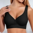 thumbnail image 2 of Jelly Bras for Women Full Coverage Cool Touch Smooth Wireless Bra Summer Thin Breathable Comfort Light Support Sports Bralette Black L, 2 of 5