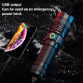 White Laser Flashlight 1000 Meters Rechargeable 1800mAh Battery