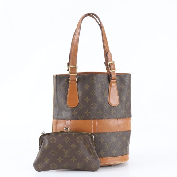 Pre-Owned Louis Vuitton Monogram Bucket PM T42238 Leather Tote Bag Handbag Shoulder for Women