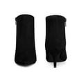 thumbnail image 2 of BLISSFUL STEP Women Pointed Toe Side Zip Stiletto Heels Ankle Boots Black 7.5, 2 of 7