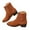 Brown, variant on Leozcaa Women's Heeled Ankle Boots Fashion Pointed Toe Chunky Block Heel Side Zipper Suede Short Booties