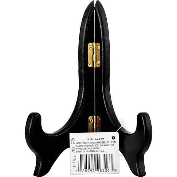 Plaid Wood Folding Easel, Black or Brown, 1 Piece, 6"