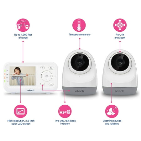 Vtech VM3261-2 Vtc 2-cam Pan/tilt/2.8inlcd Baby Monitor