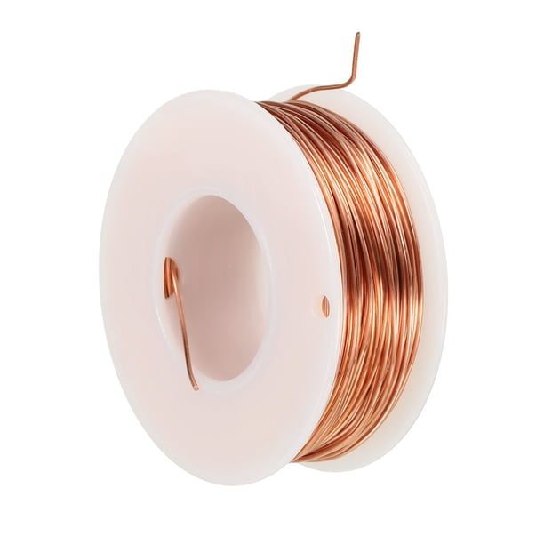 Uxcell 131 pies de alambre de cobre sólido desnudo de 22 AWG 99.9% de cobre puro 0.7mm alambre de cuentas suave