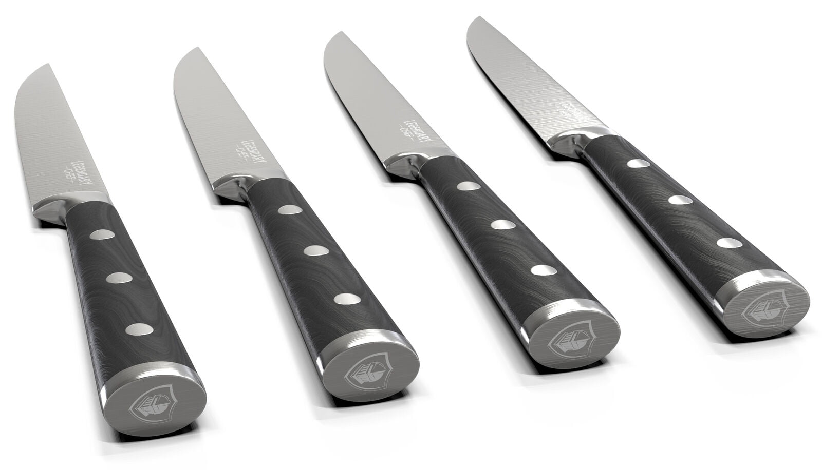  Lemeya 6 Pieces Gold Steak Knives Set of 6,Stainless Steel  Standing Steak Knife,Ultra-Sharp Serrated Steak Knives-10 Inch,Mirror  Polished,Dishwasher Safe : Sports & Outdoors