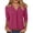 C-Red751, variant on DHFJKG Womens V Neck T Shirt Loose Fit 3/4 Sleeve Solid Color Basic Tee Summer Breathable Linen Beach Vacation Clothes Comfy Tops